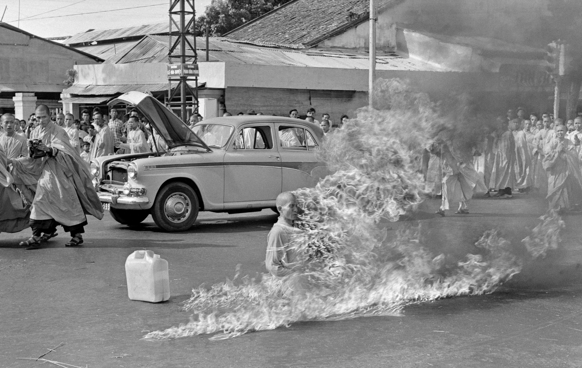 Vietnamese Buddhist monk Thích Quảng Đức's self-immolation during the Buddhist crisis in Vietnam (1963)